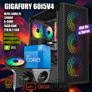 Desktop Gaming I5 12400F RTX 4060TI 16GB RAM 1TB W11